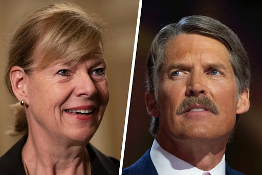 Tammy Baldwin and Eric Hovde sparring in a heated Wisconsin Senate debate over abortion and the economy